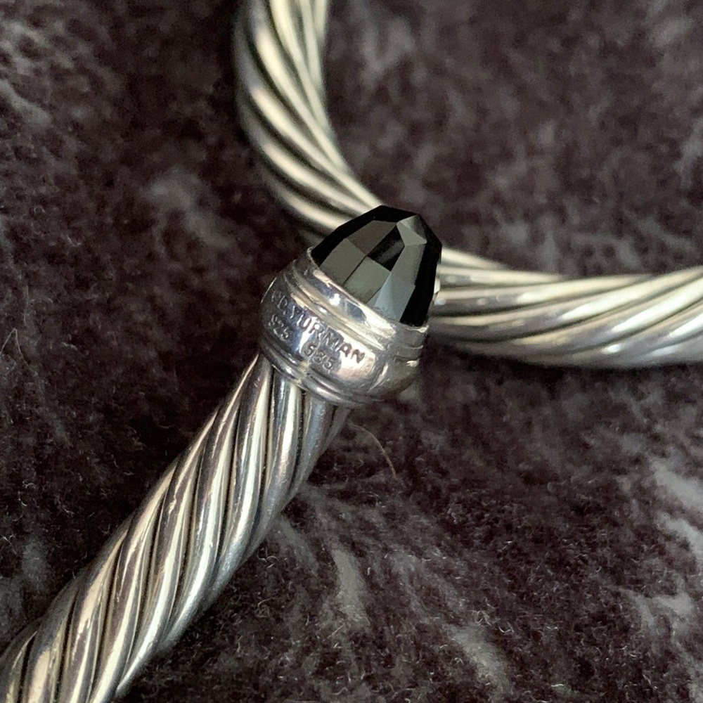 David Yurman 7mm black onyx bracelet - Picture 3 of 3
